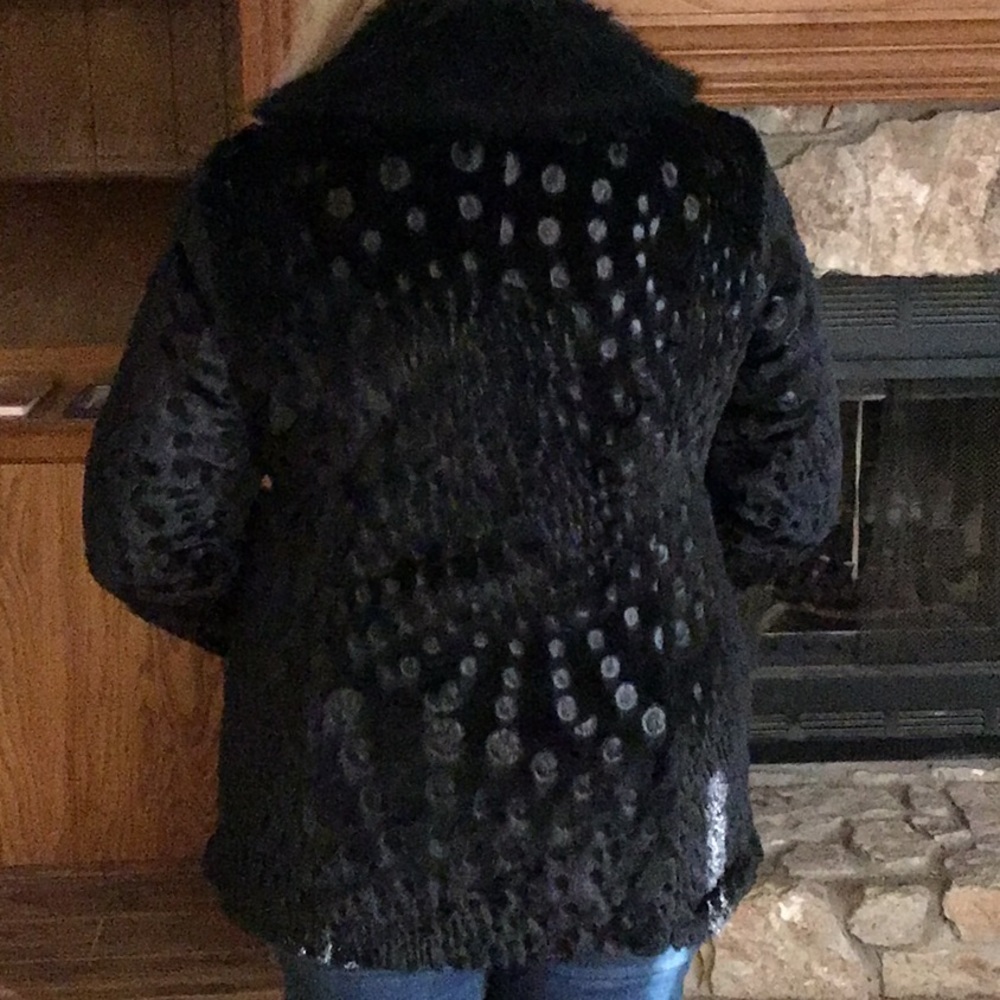 Black Emma G lined polyester jacket